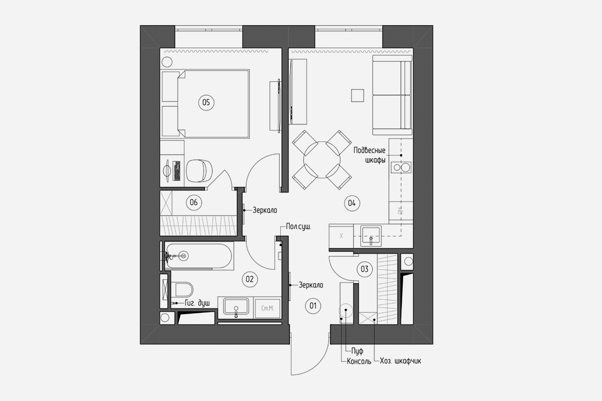 Small apartment planning